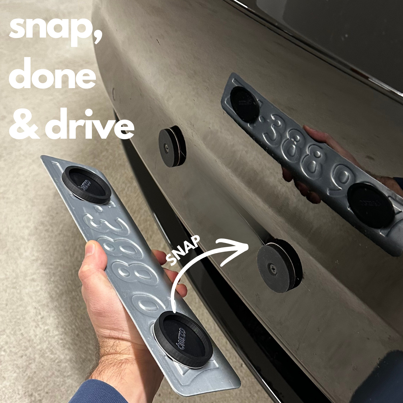 Magnet Kennzeichenhalter Set für die Ausstattung eines Fahrzeugs für Lang und Hochformat